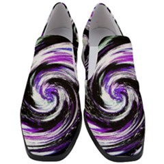 Canvas-acrylic-digital-design Women Slip On Heel Loafers by Amaryn4rt