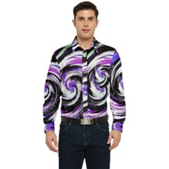 Canvas-acrylic-digital-design Men s Long Sleeve Pocket Shirt  by Amaryn4rt