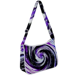 Canvas-acrylic-digital-design Zip Up Shoulder Bag by Amaryn4rt