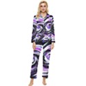 Canvas-acrylic-digital-design Womens  Long Sleeve Pocket Pajamas Set View1