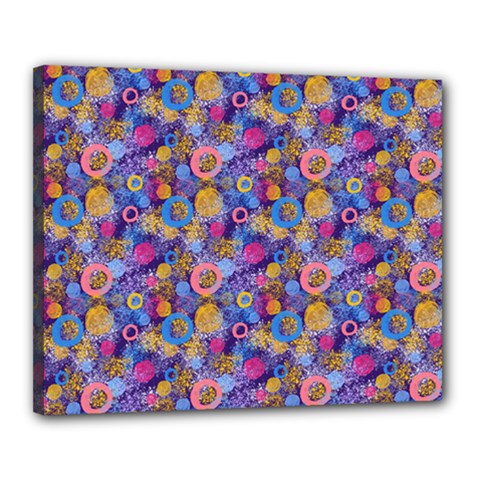 Multicolored Circles And Spots Canvas 20  X 16  (stretched) by SychEva