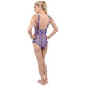 Multicolored Circles And Spots Cross Front Low Back Swimsuit View2