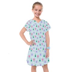 Funny Monsters Aliens Kids  Drop Waist Dress by SychEva