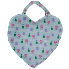 Funny Monsters Aliens Giant Heart Shaped Tote by SychEva