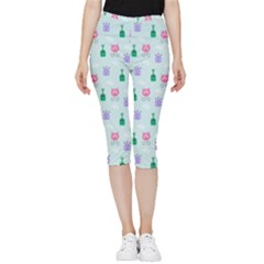 Funny Monsters Aliens Inside Out Lightweight Velour Capri Leggings  by SychEva