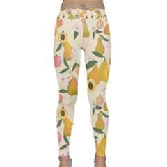 Yellow Juicy Pears And Apricots Classic Yoga Leggings by SychEva