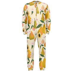 Yellow Juicy Pears And Apricots Onepiece Jumpsuit (men)  by SychEva