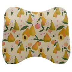 Yellow Juicy Pears And Apricots Velour Head Support Cushion by SychEva