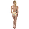 Yellow Juicy Pears And Apricots High Leg Strappy Swimsuit View2