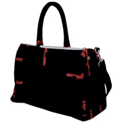 Red And Black Abstract Grunge Print Duffel Travel Bag by dflcprintsclothing