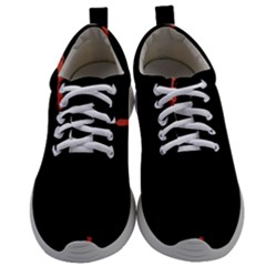 Red And Black Abstract Grunge Print Mens Athletic Shoes by dflcprintsclothing