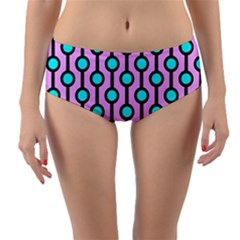 A Chain Of Blue Circles Reversible Mid-waist Bikini Bottoms by SychEva