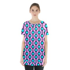 A Chain Of Blue Circles Skirt Hem Sports Top by SychEva