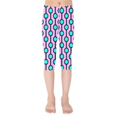 A Chain Of Blue Circles Kids  Capri Leggings  by SychEva