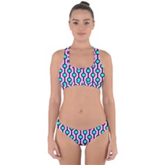 A Chain Of Blue Circles Cross Back Hipster Bikini Set by SychEva