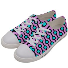 A Chain Of Blue Circles Men s Low Top Canvas Sneakers by SychEva