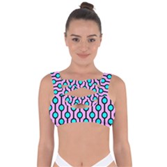 A Chain Of Blue Circles Bandaged Up Bikini Top by SychEva