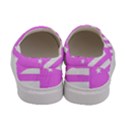 Saturated Pink lines and stars pattern, geometric theme Women s Canvas Slip Ons View4