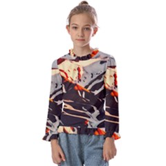 Iceland-landscape-mountains-snow Kids  Frill Detail Tee