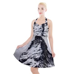 Matterhorn-switzerland-mountain Halter Party Swing Dress  by Amaryn4rt