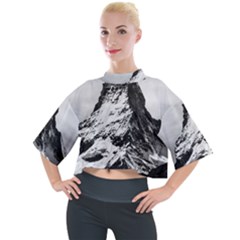 Matterhorn-switzerland-mountain Mock Neck Tee by Amaryn4rt