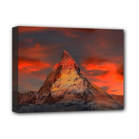 Switzerland-zermatt-mountains-snow- Deluxe Canvas 16  X 12  (stretched) 