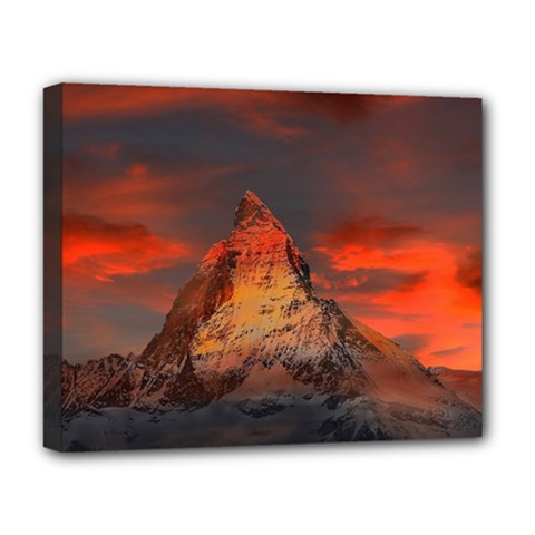 Switzerland-zermatt-mountains-snow- Deluxe Canvas 20  X 16  (stretched)