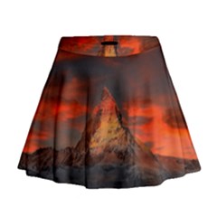 Switzerland-zermatt-mountains-snow- Mini Flare Skirt by Amaryn4rt