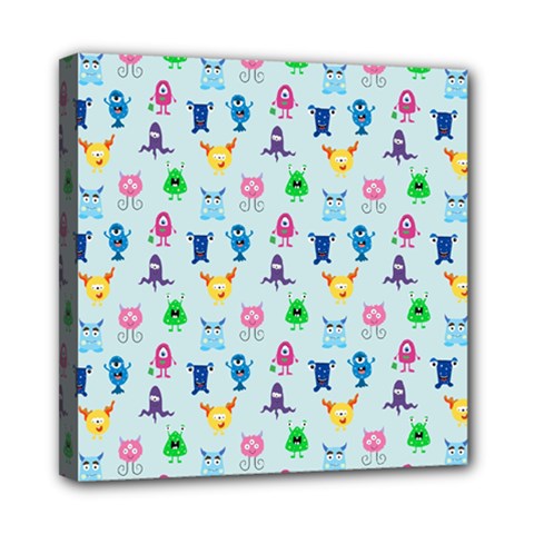 Funny Monsters Mini Canvas 8  X 8  (stretched)