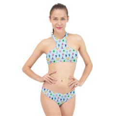 Funny Monsters High Neck Bikini Set by SychEva