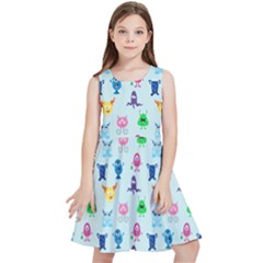 Funny Monsters Kids  Skater Dress by SychEva