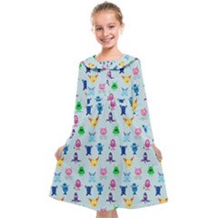 Funny Monsters Kids  Midi Sailor Dress by SychEva