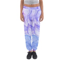 Purple And Blue Alcohol Ink  Women s Jogger Sweatpants by Dazzleway