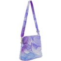 Purple and blue alcohol ink  Zipper Messenger Bag View1