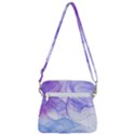 Purple and blue alcohol ink  Zipper Messenger Bag View3