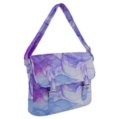 Purple And Blue Alcohol Ink  Buckle Messenger Bag by Dazzleway