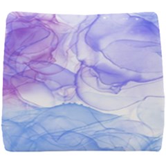 Purple And Blue Alcohol Ink  Seat Cushion by Dazzleway