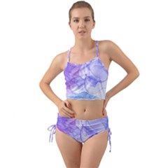 Purple And Blue Alcohol Ink  Mini Tank Bikini Set by Dazzleway