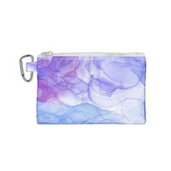 Purple And Blue Alcohol Ink  Canvas Cosmetic Bag (small) by Dazzleway