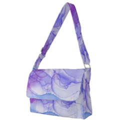 Purple And Blue Alcohol Ink  Full Print Messenger Bag (s) by Dazzleway