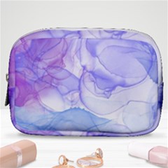 Purple And Blue Alcohol Ink  Make Up Pouch (small) by Dazzleway