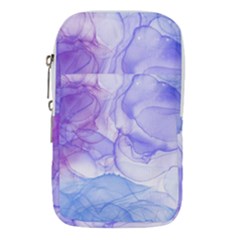 Purple And Blue Alcohol Ink  Waist Pouch (small) by Dazzleway