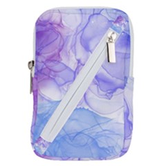 Purple And Blue Alcohol Ink  Belt Pouch Bag (large) by Dazzleway