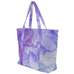 Purple And Blue Alcohol Ink  Zip Up Canvas Bag by Dazzleway