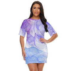 Purple And Blue Alcohol Ink  Just Threw It On Dress