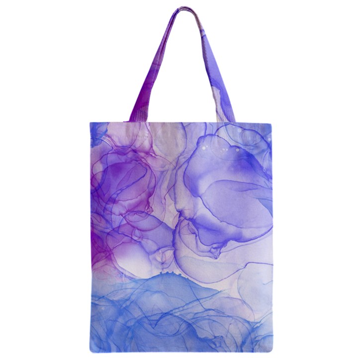 Purple and blue alcohol ink  Zipper Classic Tote Bag