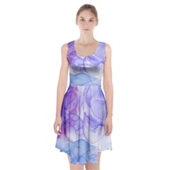 Purple And Blue Alcohol Ink  Racerback Midi Dress by Dazzleway