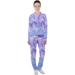 Purple And Blue Alcohol Ink  Casual Jacket And Pants Set by Dazzleway