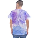 Purple and blue alcohol ink  Men s V-Neck Scrub Top View2