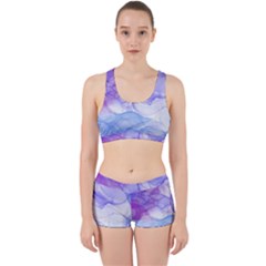 Purple And Blue Alcohol Ink  Work It Out Gym Set by Dazzleway